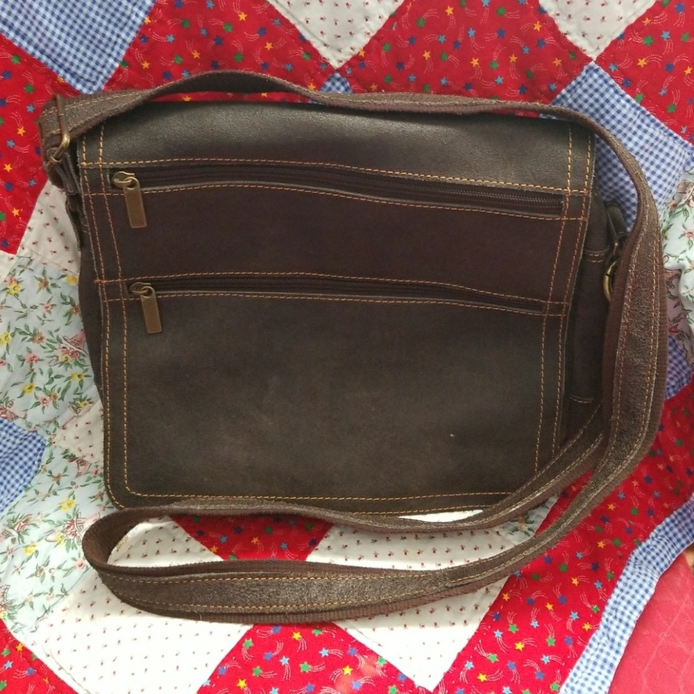 David King Leather 6155 Distressed Double Zip Fla